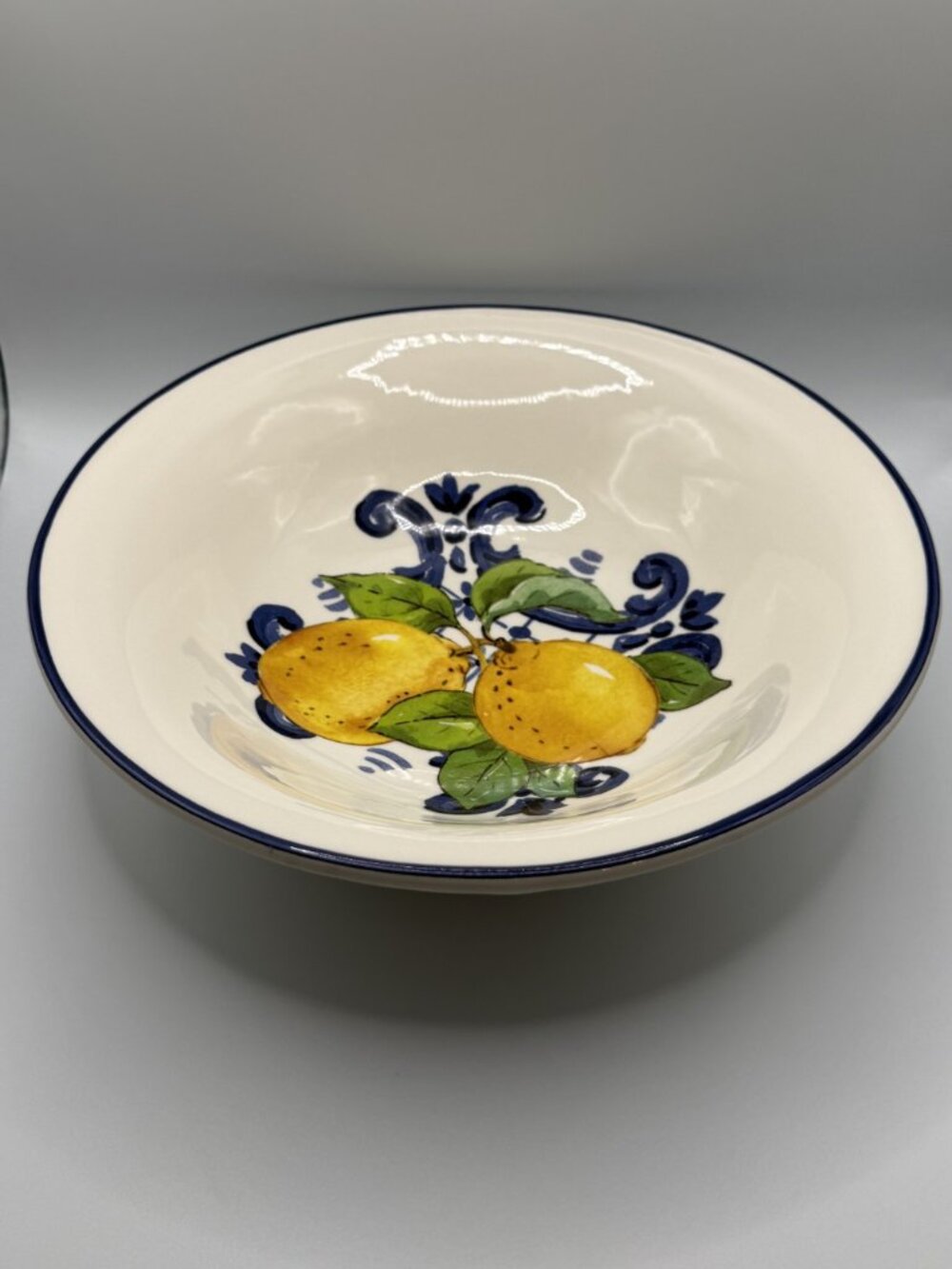 Made in Italy Ceramic Lemon Serving Bowl by Ceramica Cuore